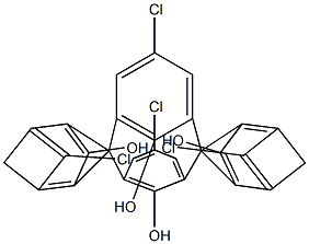 2,6-[(5-Chloro-2-hydroxy-1,3-phenylene)bis[methylene(5-chloro-2-hydroxy-1,3-phenylene)methylene]]-4-chlorophenol Struktur
