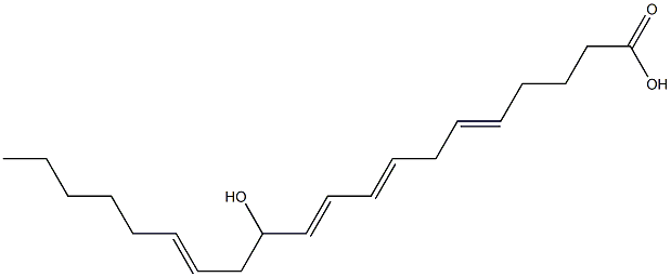 12-ヒドロキシ-5,8,10,14-イコサテトラエン酸 化学構造式