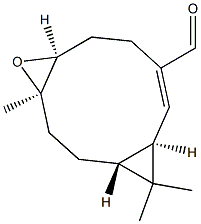 (1R,4R,6S,9E,11R)-4,12,12-Trimethyl-5-oxatricyclo[9.1.0.04,6]dodec-9-ene-9-carbaldehyde Structure