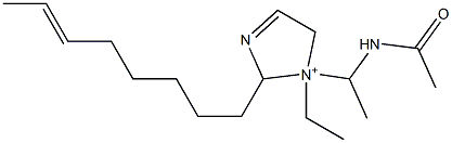 1-[1-(Acetylamino)ethyl]-1-ethyl-2-(6-octenyl)-3-imidazoline-1-ium Structure