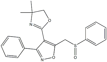 3-フェニル-4-(4,4-ジメチル-2-オキサゾリン-2-イル)-5-[(フェニルスルフィニル)メチル]イソオキサゾール 化学構造式