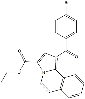 1-(4-Bromobenzoyl)pyrrolo[2,1-a]isoquinoline-3-carboxylic acid ethyl ester 结构式