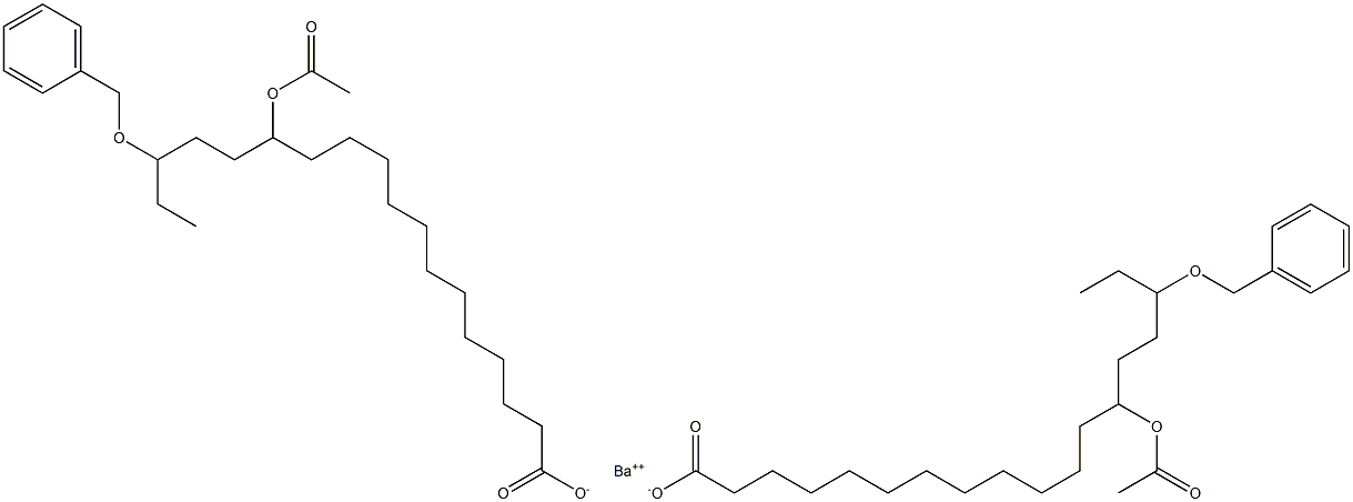 Bis(16-benzyloxy-13-acetyloxystearic acid)barium salt Structure