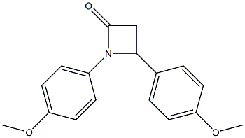 1,4-Bis(4-methoxyphenyl)azetidin-2-one 结构式