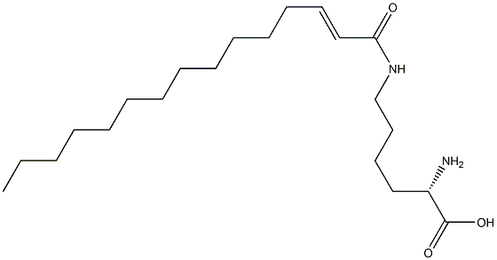 N6-(2-ペンタデセノイル)リシン 化学構造式