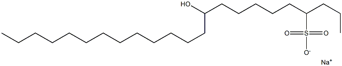 10-ヒドロキシトリコサン-4-スルホン酸ナトリウム 化学構造式