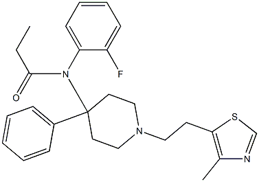 N-(2-Fluorophenyl)-N-[1-(2-(4-methylthiazol-5-yl)ethyl)-4-phenylpiperidin-4-yl]propanamide Structure