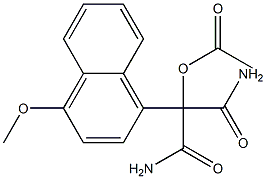 2-(4-Methoxy-1-naphtyl)-2-acetoxymalonamide 结构式