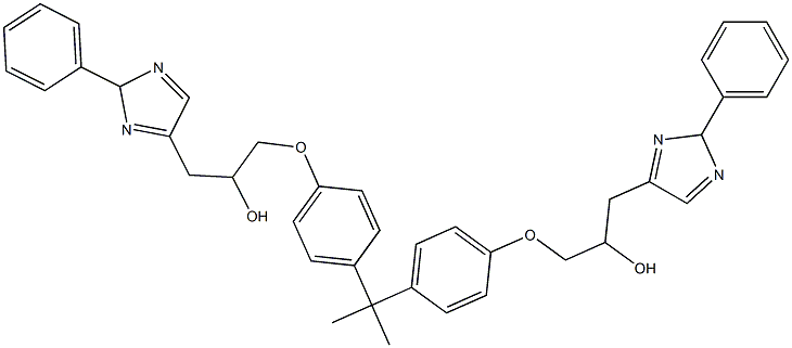 1,1'-(2,2-Propanediyl)bis[(4,1-phenylene)oxy]bis[3-(2-phenyl-2H-imidazol-5-yl)-2-propanol] Structure