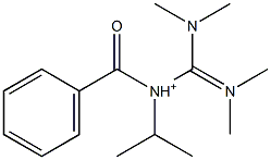 N1-Benzoyl-N1-isopropyl-N2,N2,N3,N3-tetramethylguanidinium Structure