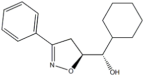 (5S)-5-[(S)-シクロヘキシルヒドロキシメチル]-3-フェニル-2-イソオキサゾリン 化学構造式