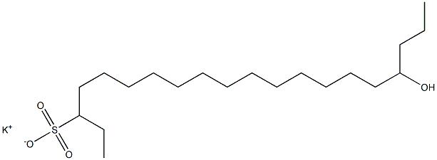 17-ヒドロキシイコサン-3-スルホン酸カリウム 化学構造式