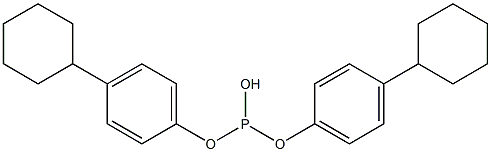 Phosphorous acid hydrogen bis(4-cyclohexylphenyl) ester Struktur