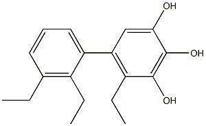 4-Ethyl-5-(2,3-diethylphenyl)benzene-1,2,3-triol Structure