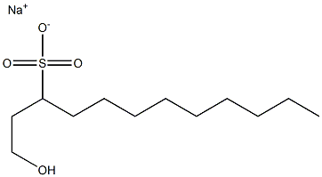 1-ヒドロキシドデカン-3-スルホン酸ナトリウム 化学構造式
