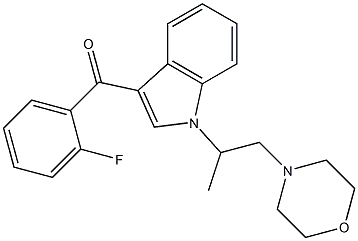 3-(2-Fluorobenzoyl)-1-[1-methyl-2-morpholinoethyl]-1H-indole,,结构式