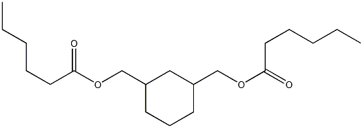 1,3-シクロヘキサンジメタノールジヘキサノアート 化学構造式