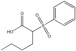 2-Phenylsulfonylhexanoic acid Struktur