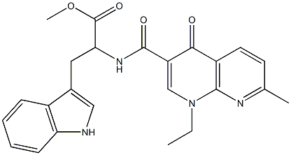 N-[1-Methoxycarbonyl-2-(1H-indol-3-yl)ethyl]-1-ethyl-7-methyl-1,4-dihydro-4-oxo-1,8-naphthyridine-3-carboxamide Structure