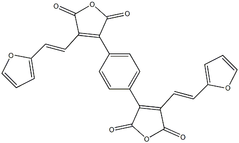 3,3'-[1,4-Phenylene]bis[4-[2-(2-furanyl)ethenyl]furan-2,5-dione] Structure