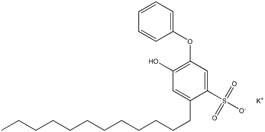 6-Hydroxy-4-dodecyl[oxybisbenzene]-3-sulfonic acid potassium salt,,结构式
