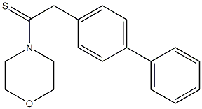 4-(4-Biphenylylthioacetyl)morpholine,,结构式