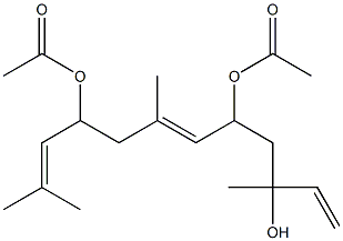 (6E)-3,7,11-Trimethyl-1,6,10-dodecatriene-3,5,9-triol 5,9-diacetate Structure