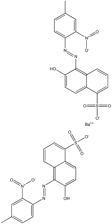 Bis[1-[(4-methyl-2-nitrophenyl)azo]-2-hydroxy-5-naphthalenesulfonic acid]barium salt,,结构式