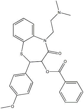  5-[2-(Dimethylamino)ethyl]-3-(benzoyloxy)-2,3-dihydro-2-(4-methoxyphenyl)-1,5-benzothiazepin-4(5H)-one