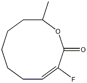 (E)-3-Fluoro-10-methyl-1-oxacyclodeca-3-en-2-one Structure