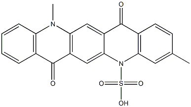 5,7,12,14-テトラヒドロ-3,12-ジメチル-7,14-ジオキソキノ[2,3-b]アクリジン-5-スルホン酸 化学構造式