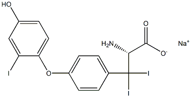  (R)-2-Amino-3-[4-(4-hydroxy-2-iodophenoxy)phenyl]-3,3-diiodopropanoic acid sodium salt