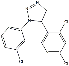 1-(3-クロロフェニル)-5-(2,4-ジクロロフェニル)-4,5-ジヒドロ-1H-1,2,3-トリアゾール 化学構造式