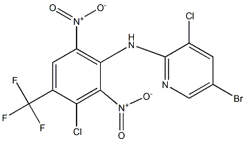 5-Bromo-3-chloro-N-(3-chloro-4-trifluoromethyl-2,6-dinitrophenyl)pyridin-2-amine Structure