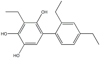 3-Ethyl-5-(2,4-diethylphenyl)benzene-1,2,4-triol Structure