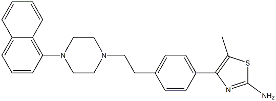 2-Amino-5-methyl-4-[4-[2-[4-(1-naphthalenyl)-1-piperazinyl]ethyl]phenyl]thiazole