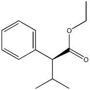 [S,(+)]-3-メチル-2-フェニル酪酸エチル 化学構造式