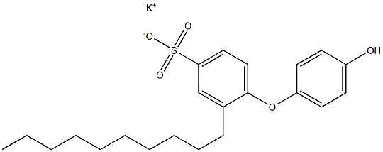 4'-Hydroxy-2-decyl[oxybisbenzene]-4-sulfonic acid potassium salt,,结构式