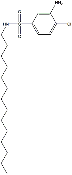 3-Amino-4-chloro-N-tetradecylbenzenesulfonamide,,结构式