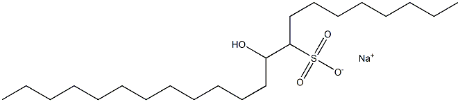 10-Hydroxydocosane-9-sulfonic acid sodium salt,,结构式