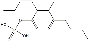 Phosphoric acid dibutyl(3-methylphenyl) ester,,结构式