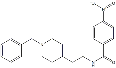 4-ニトロ-N-[2-(1-ベンジルピペリジン-4-イル)エチル]ベンズアミド 化学構造式