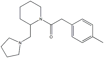 1-[(4-Methylphenyl)acetyl]-2-(1-pyrrolidinylmethyl)piperidine 结构式