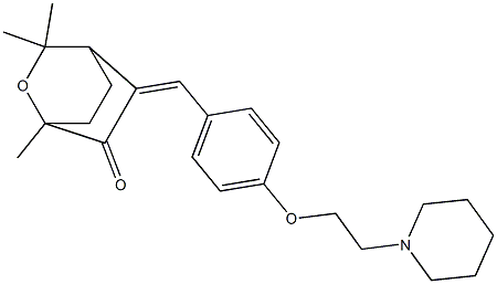 5-[4-[2-Piperidinoethoxy]benzylidene]-1,3,3-trimethyl-2-oxabicyclo[2.2.2]octan-6-one