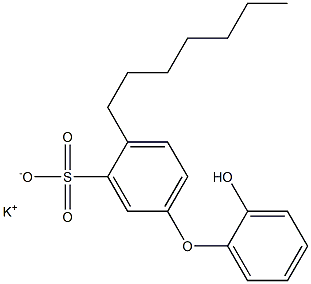 2'-Hydroxy-4-heptyl[oxybisbenzene]-3-sulfonic acid potassium salt,,结构式