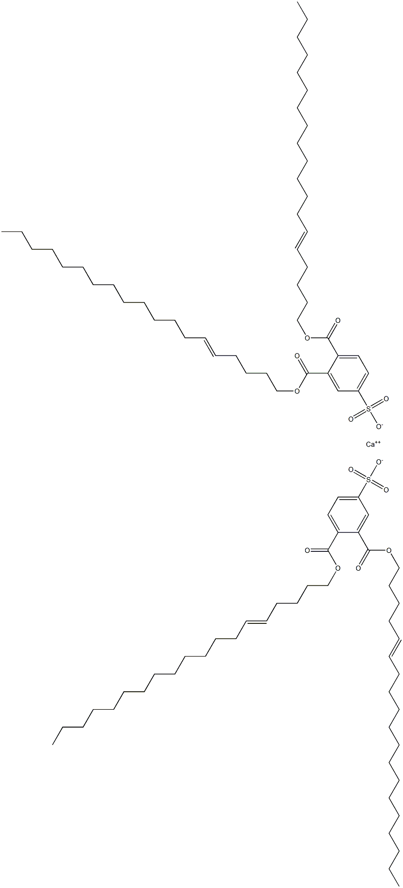 Bis[3,4-di(5-nonadecenyloxycarbonyl)benzenesulfonic acid]calcium salt Struktur