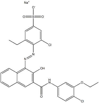  3-Chloro-5-ethyl-4-[[3-[[(4-chloro-3-ethoxyphenyl)amino]carbonyl]-2-hydroxy-1-naphtyl]azo]benzenesulfonic acid sodium salt