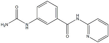 3-ウレイド-N-(2-ピリジル)ベンズアミド 化学構造式