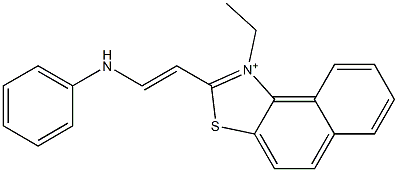 1-Ethyl-2-[2-(phenylamino)ethenyl]naphtho[1,2-d]thiazol-1-ium 结构式