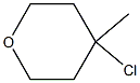 4-クロロ-4-メチル-3,4,5,6-テトラヒドロ-2H-ピラン 化学構造式